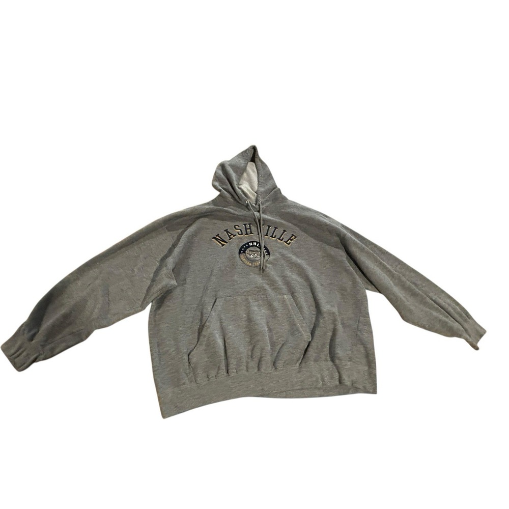 Vintage Y2K Lee Sport‎ NHL Nashville Predators Pullover Hoodie Size XXL Gray
